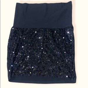 Black Mini skirt with with sparkles.